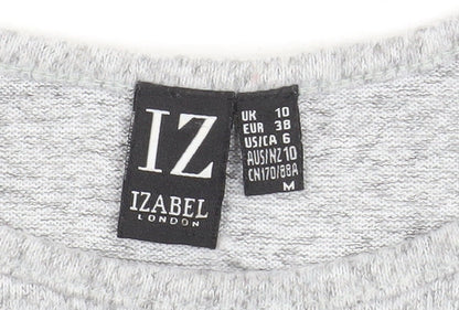 Womens UK Size 10 Izabel London Grey Pullover Sweatshirt