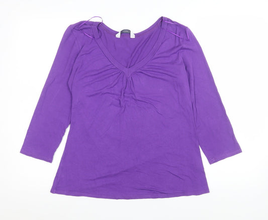 Womens UK Size 14 BHS Purple Basic Blouse