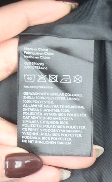 H&M Women’s Black Blazer Jacket Size UK 14+ Classic Single-Breasted