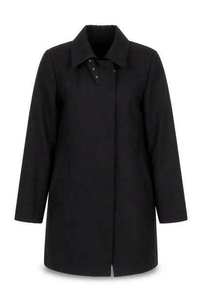 Womens UK Size S Zara Black Overcoat