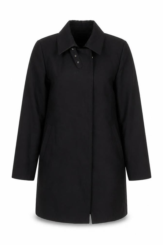 Womens UK Size S Zara Black Overcoat