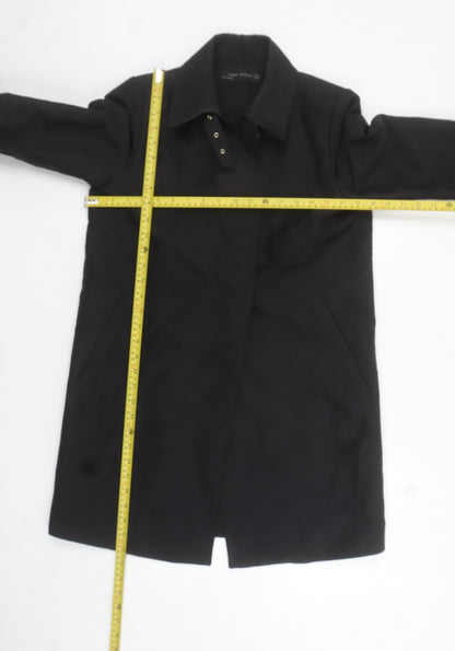 Womens UK Size S Zara Black Overcoat
