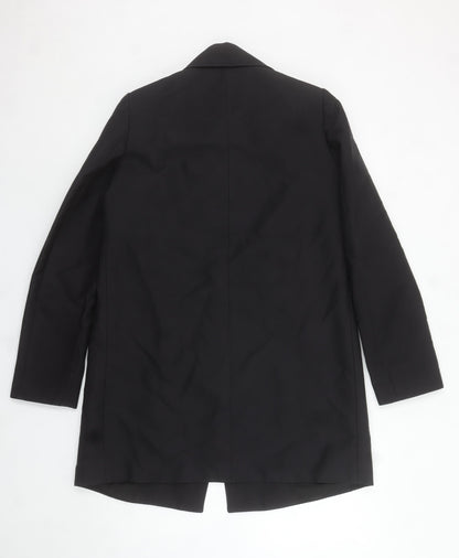 Womens UK Size S Zara Black Overcoat
