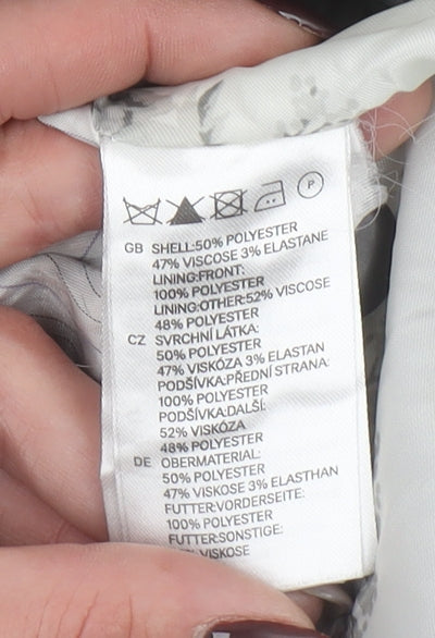 H&M Women's Grey Slim Fit Single-Breasted Blazer Size 8