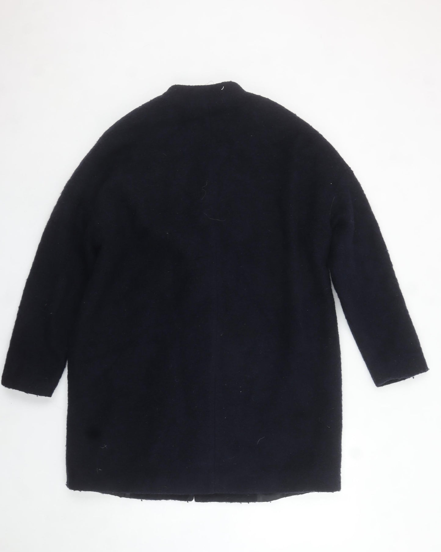 Womens UK Size 8 Zara Black Overcoat