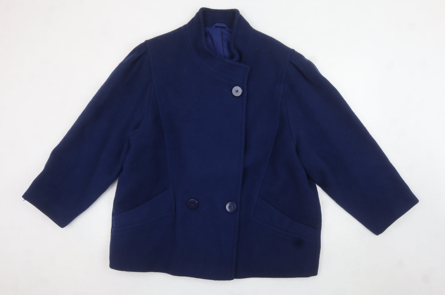 Womens UK Size 18 Marks and Spencer Blue Overcoat