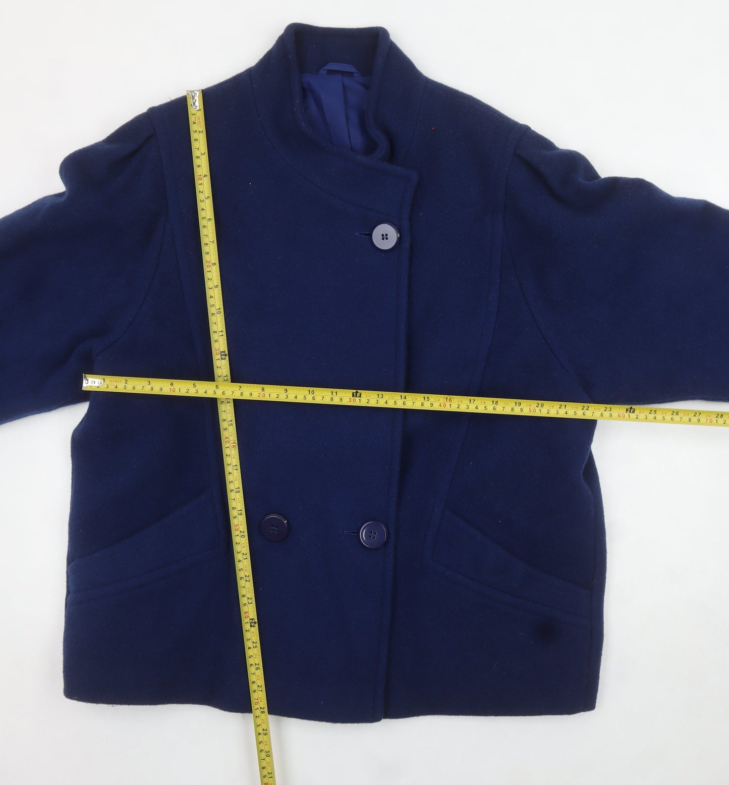 Womens UK Size 18 Marks and Spencer Blue Overcoat