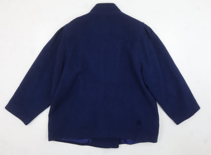 Womens UK Size 18 Marks and Spencer Blue Overcoat
