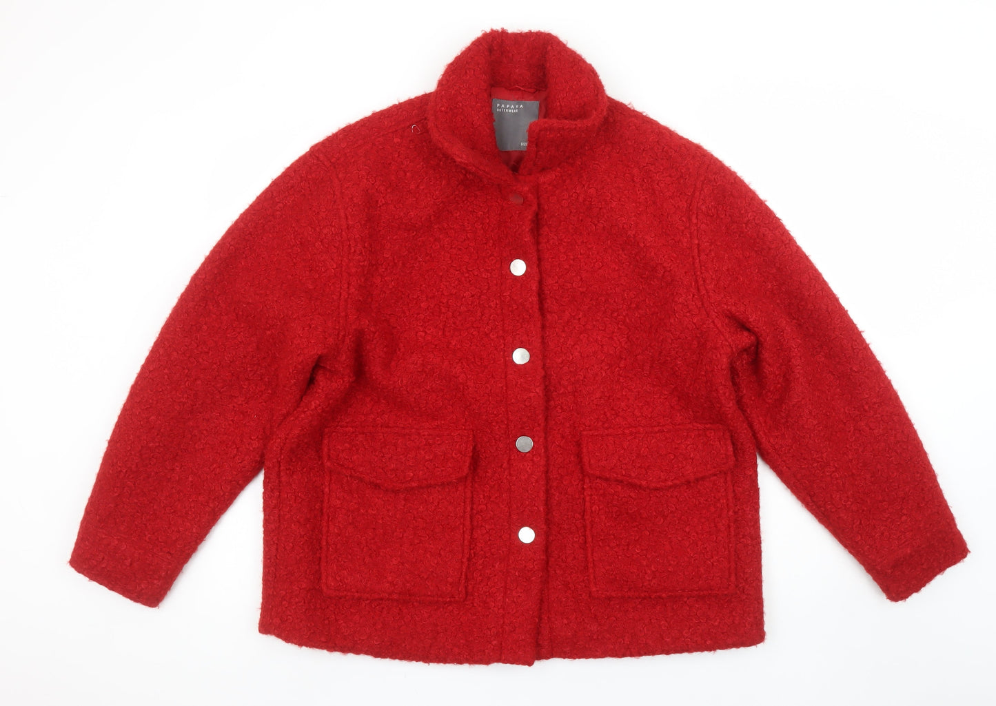 Womens UK Size 12 Papaya Red Basic Jacket