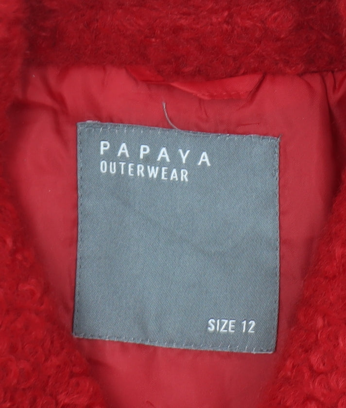 Womens UK Size 12 Papaya Red Basic Jacket