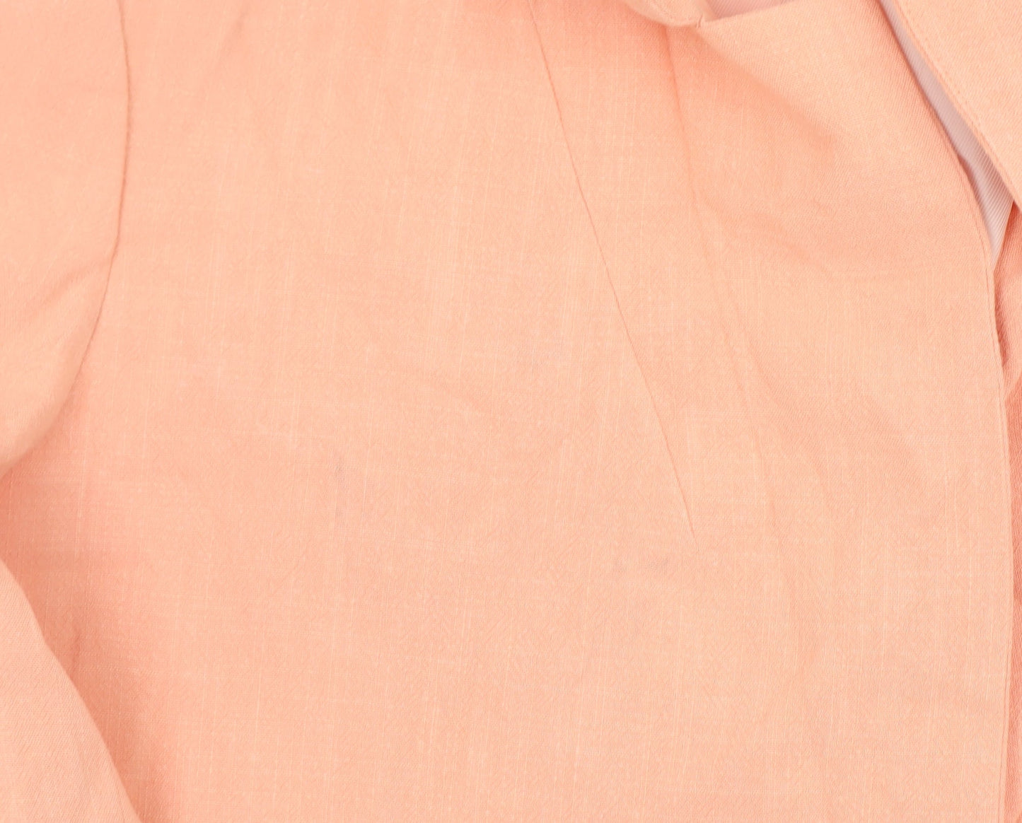 Primark Cares Women's Orange Double-Breasted Blazer UK 14 Linen Blend