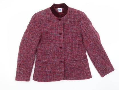 Womens UK Size 10 Penny Plain Regular Red Suit Jacket