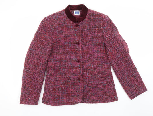 Womens UK Size 10 Penny Plain Regular Red Suit Jacket