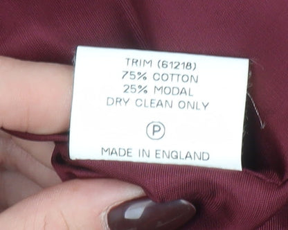 Womens UK Size 10 Penny Plain Regular Red Suit Jacket