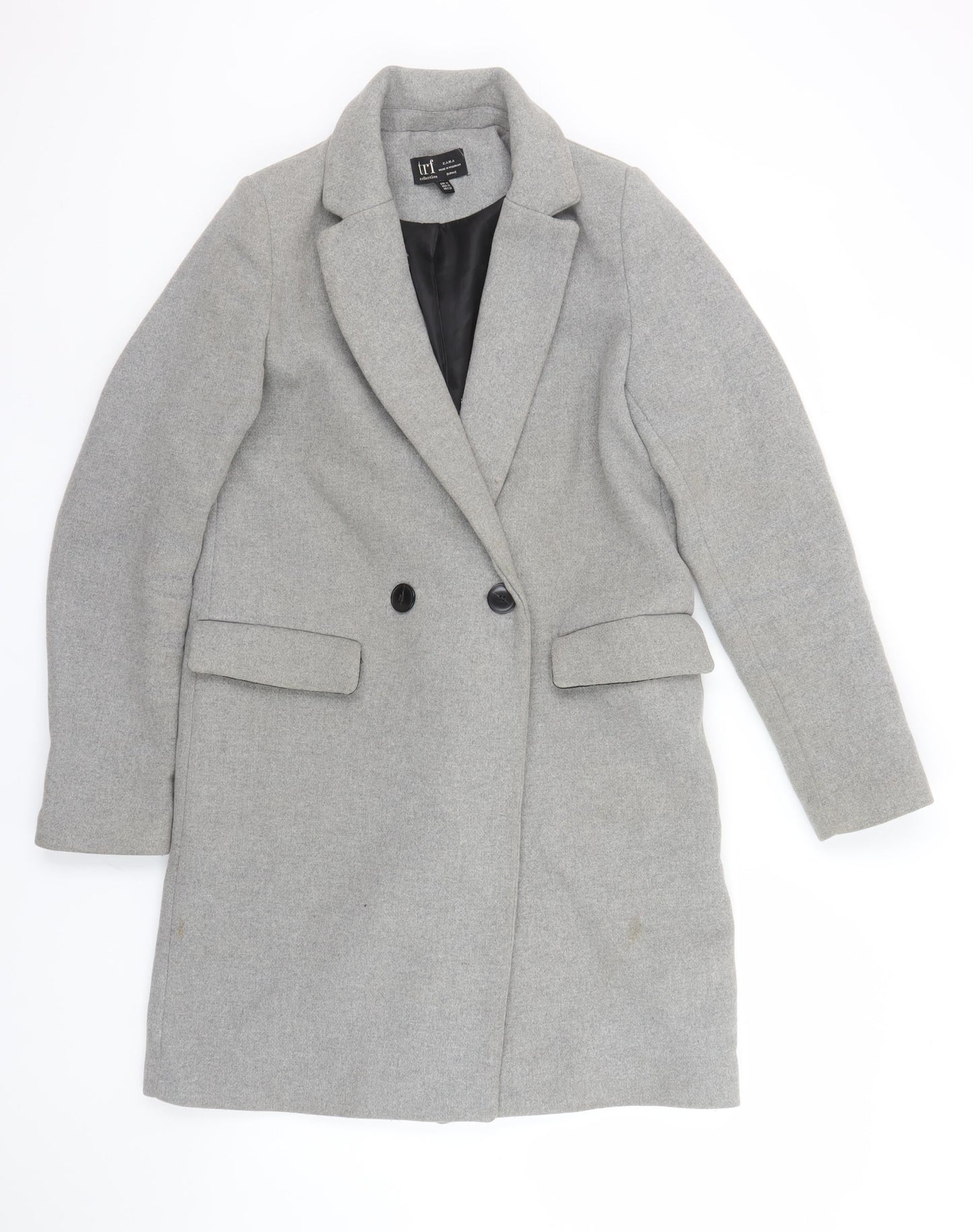 Womens UK Size XS Zara Grey Overcoat