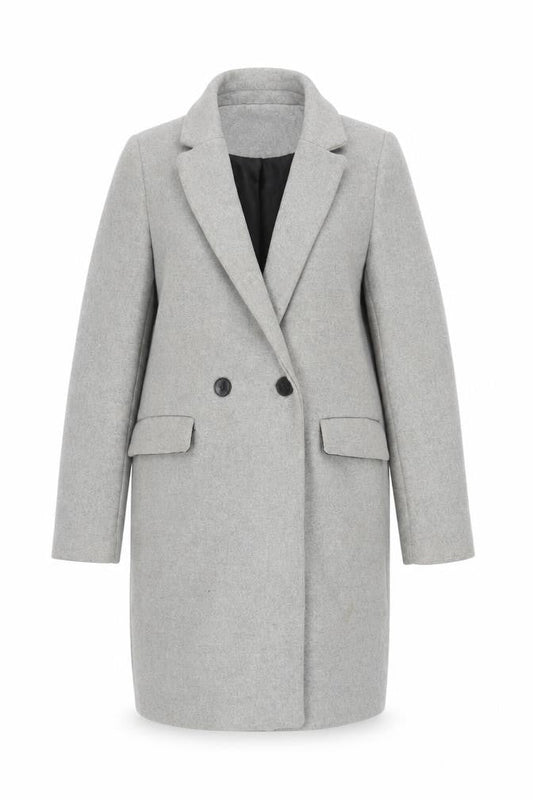 Womens UK Size XS Zara Grey Overcoat