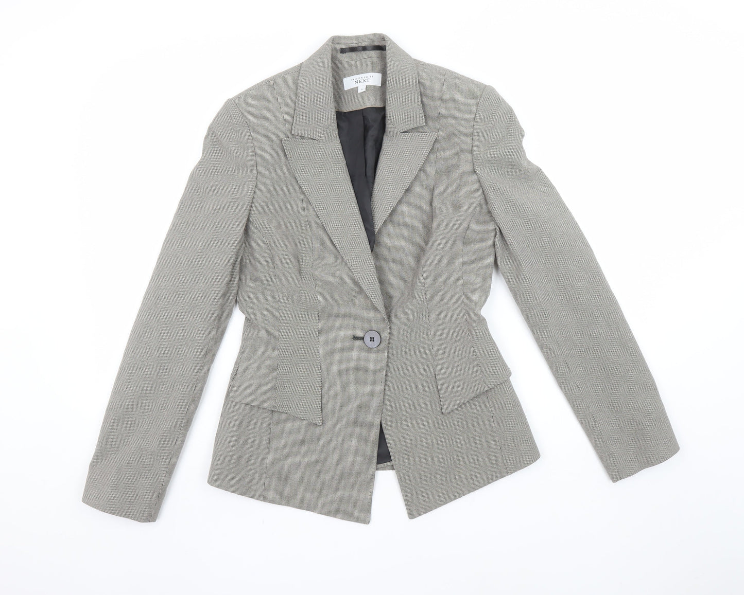 Next Women’s Grey Houndstooth Tailored Suit Jacket Size 6