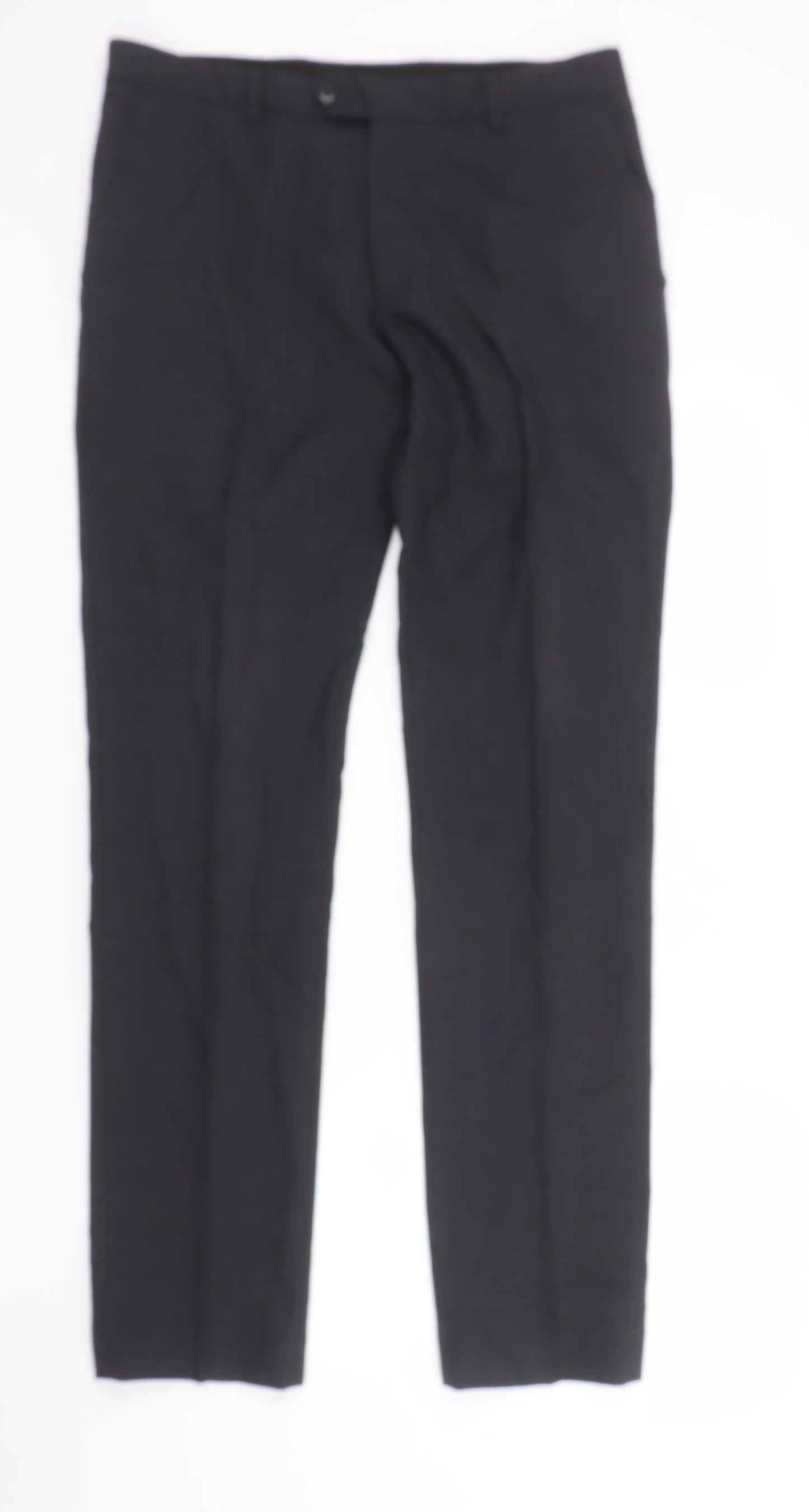 Next Men's Black Wool Dress Trousers 32W 33L Classic Fit