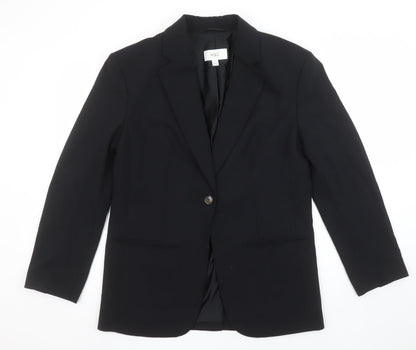 Marks and Spencer Women's Black Single-Breasted Blazer Size 10