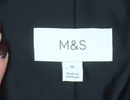 Marks and Spencer Women's Black Single-Breasted Blazer Size 10
