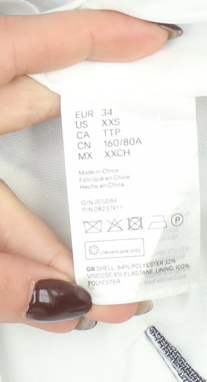 H&M Women’s Grey Slim Fit Blazer UK 6 Single Breasted Work Jacket