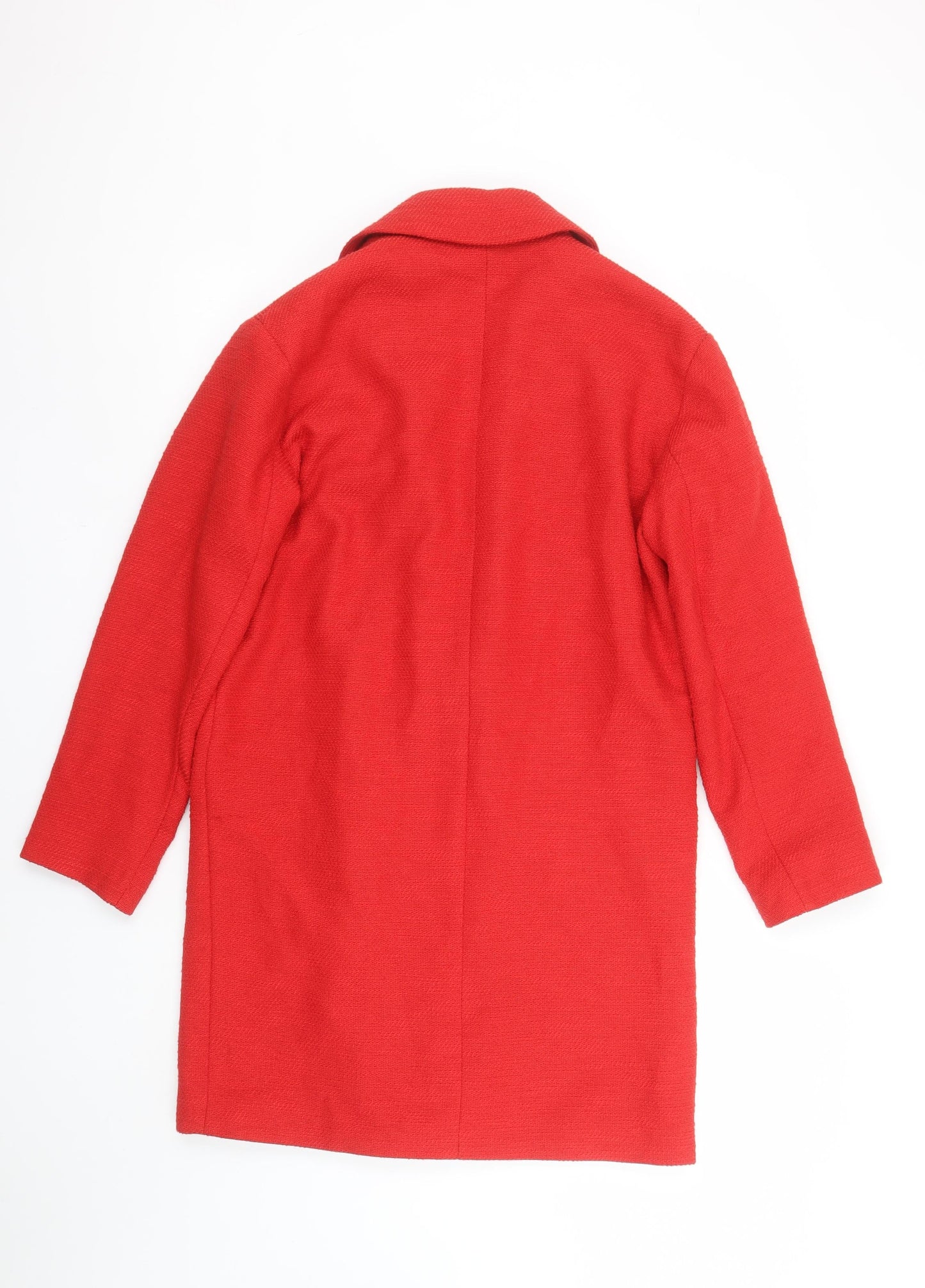 Womens UK Size 8 Papaya Red Overcoat