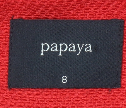 Womens UK Size 8 Papaya Red Overcoat