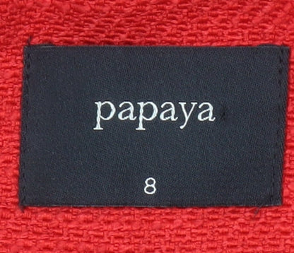 Womens UK Size 8 Papaya Red Overcoat