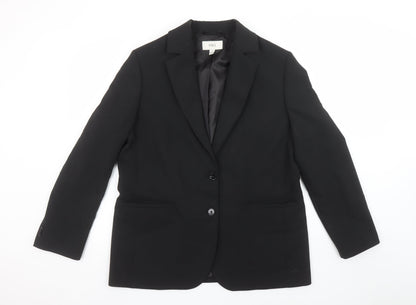 Marks and Spencer Women's Black Regular Fit Blazer Size 14