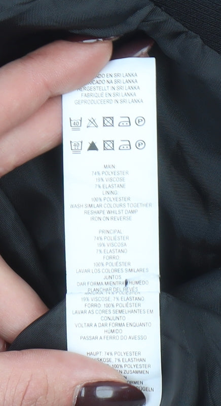 Atmosphere Women's Black Size 8 Military Style Double-Breasted Blazer