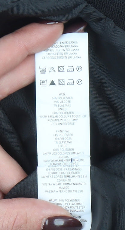 Atmosphere Women's Black Size 8 Military Style Double-Breasted Blazer