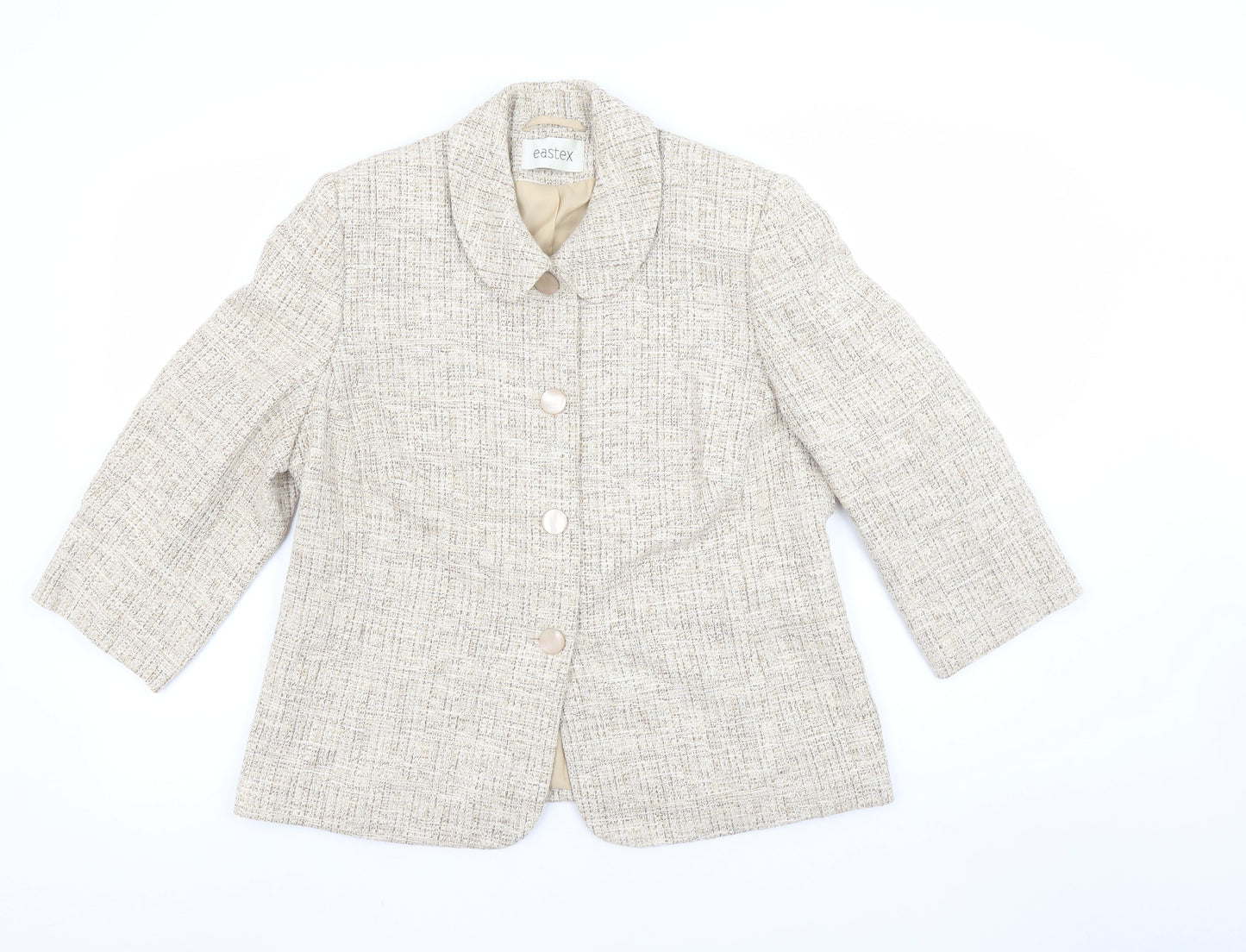 Womens UK Size 14 Eastex Regular Beige Blazer