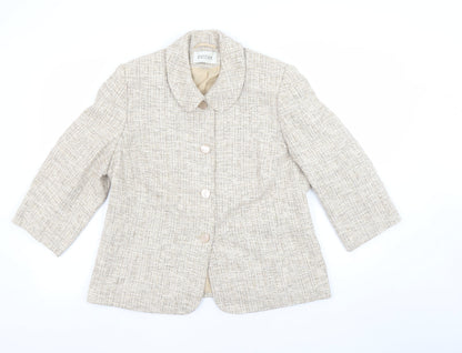 Womens UK Size 14 Eastex Regular Beige Blazer