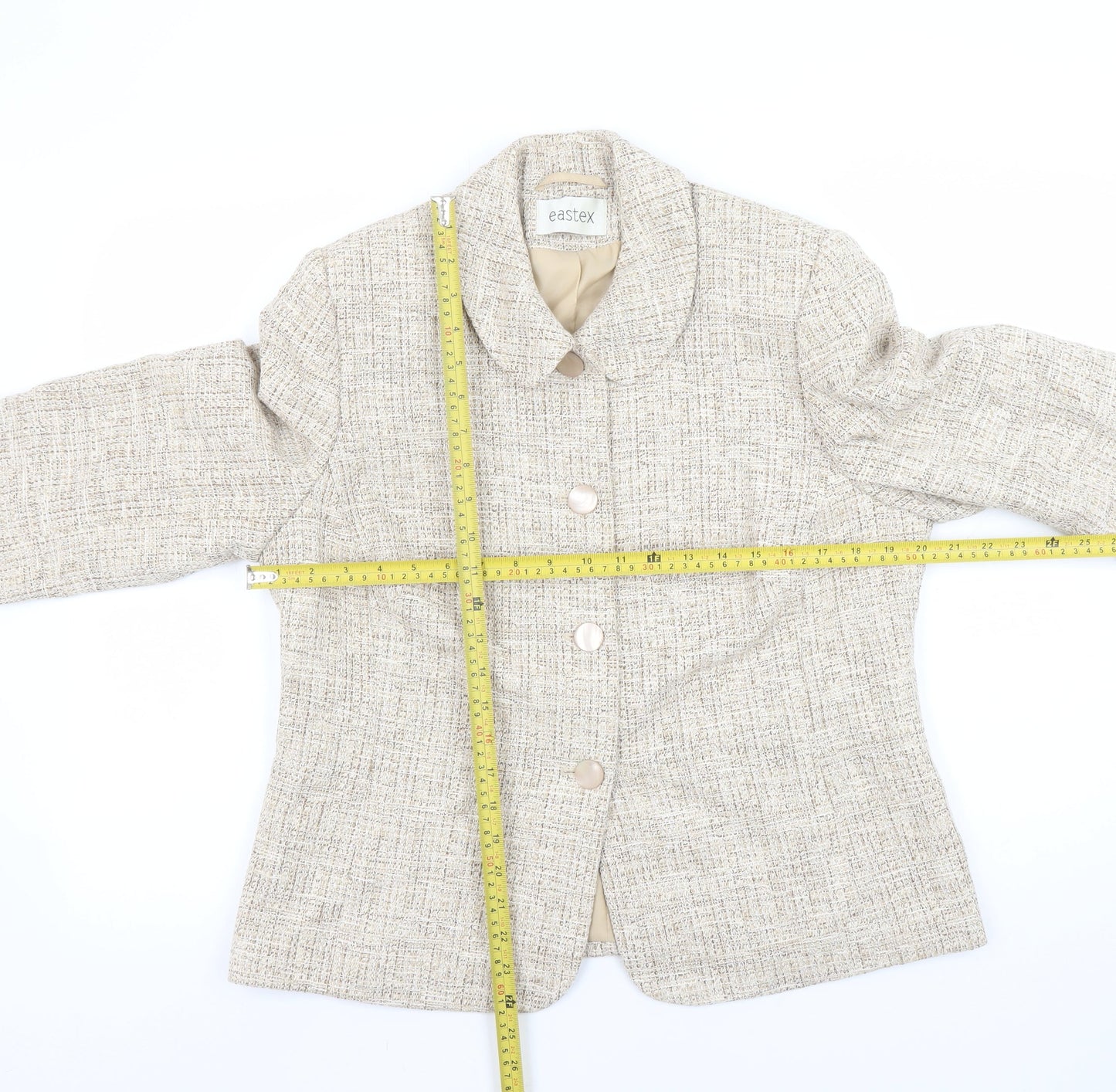 Womens UK Size 14 Eastex Regular Beige Blazer