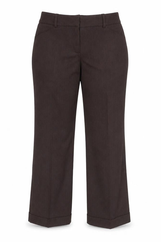 Womens UK Size 18 Laura Scott Regular Fit Business Casual Workwear Brown Trouser