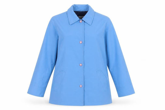 Cotswold Collections Women Blue Mid-Length Rain Coat Size 10