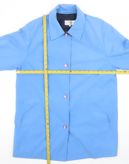 Cotswold Collections Women Blue Mid-Length Rain Coat Size 10