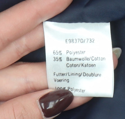 Cotswold Collections Women Blue Mid-Length Rain Coat Size 10