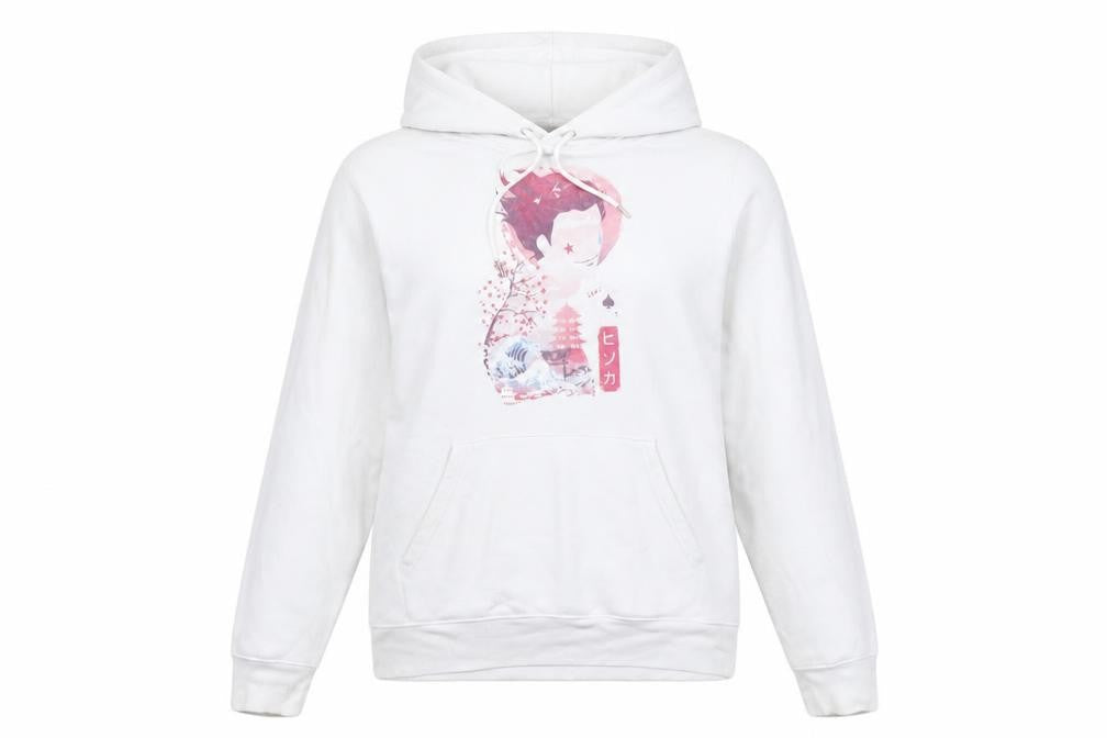 Womens UK Size L Stanley/Stella White Pullover Hoodie