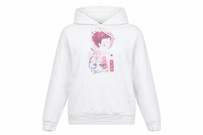 Womens UK Size L Stanley/Stella White Pullover Hoodie