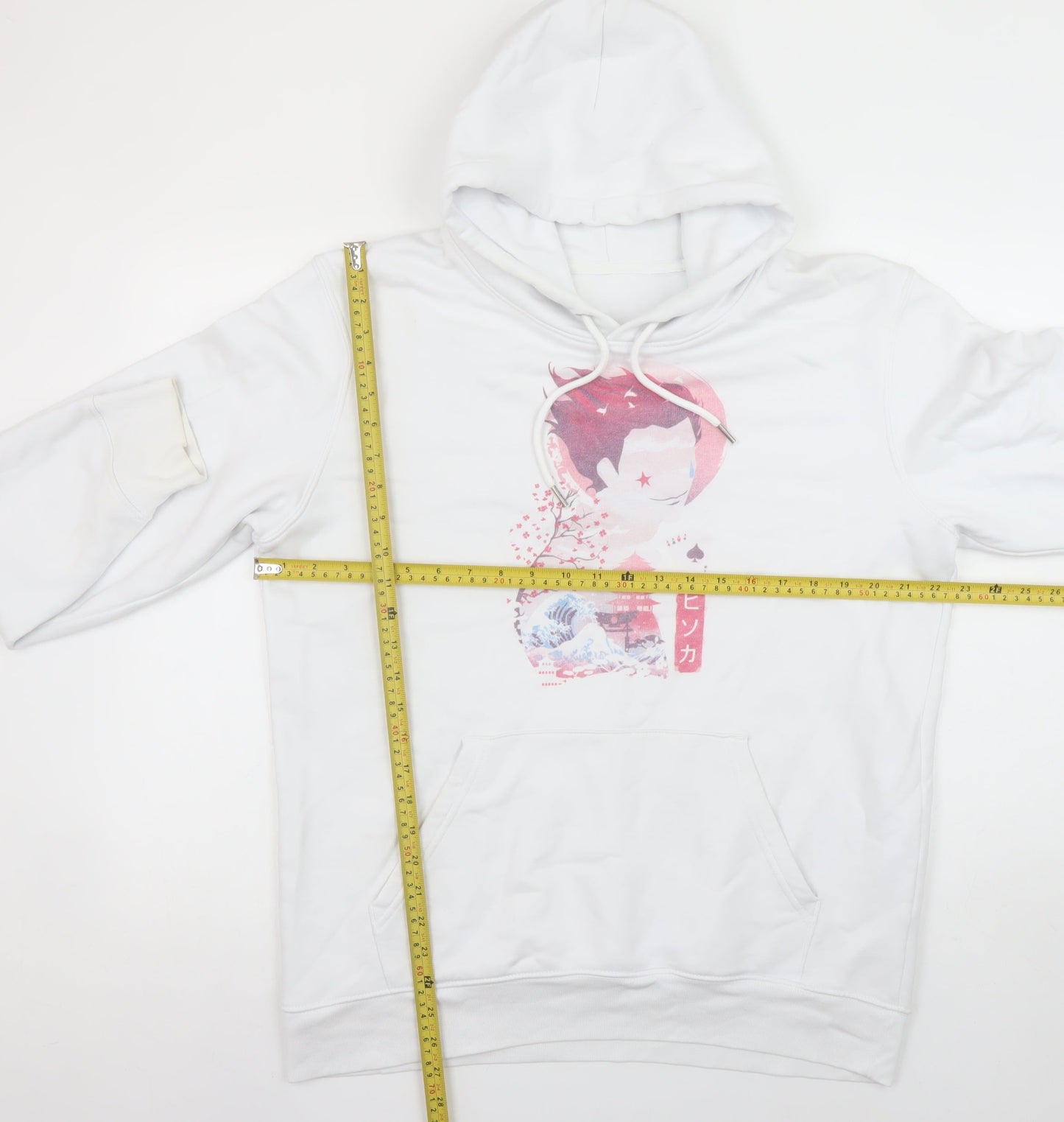 Womens UK Size L Stanley/Stella White Pullover Hoodie