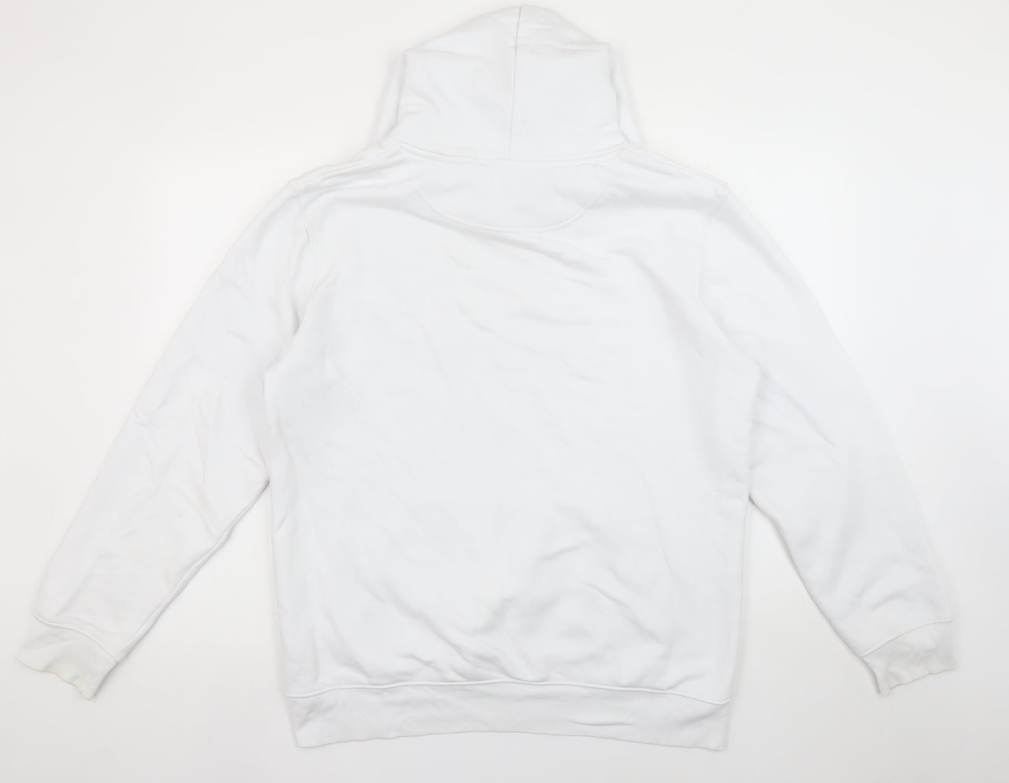 Womens UK Size L Stanley/Stella White Pullover Hoodie