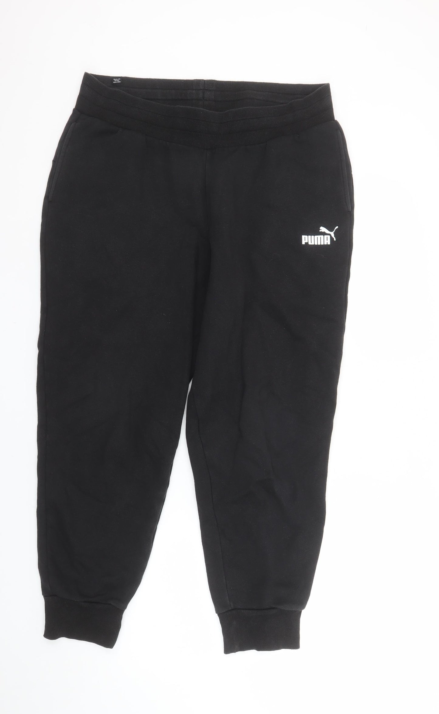 Womens UK Size L PUMA Regular Fit Jogger Black Trousers