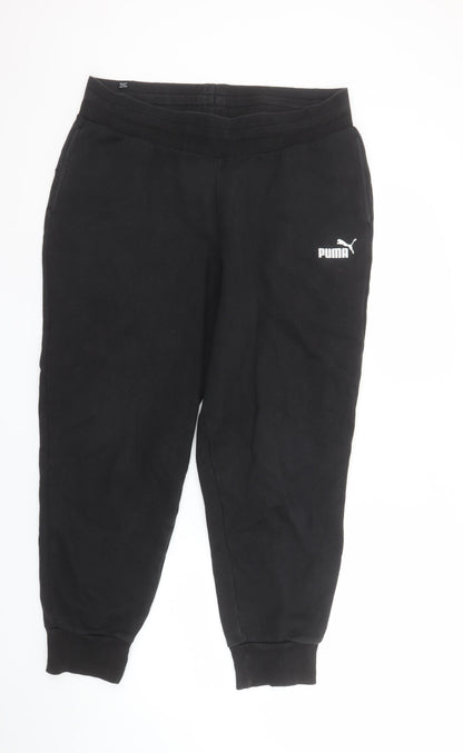Womens UK Size L PUMA Regular Fit Jogger Black Trousers