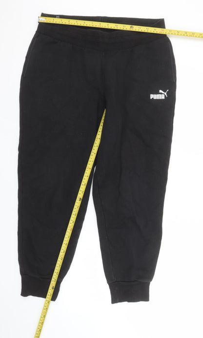 Womens UK Size L PUMA Regular Fit Jogger Black Trousers