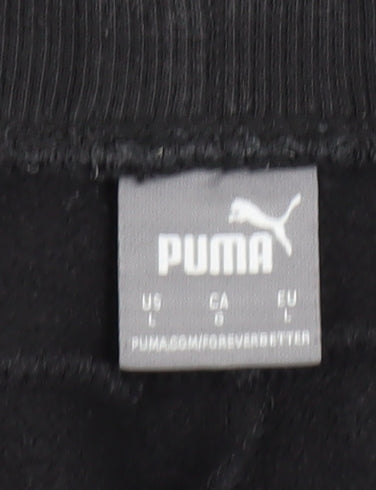 Womens UK Size L PUMA Regular Fit Jogger Black Trousers