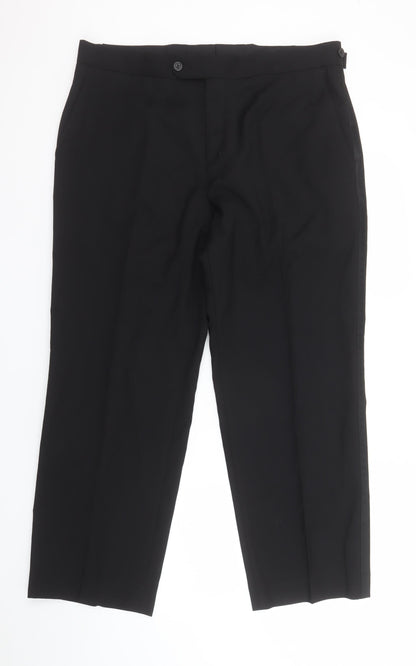 Taylor & Wright Men's Black 36S Dress Pants Trousers Classic Fit