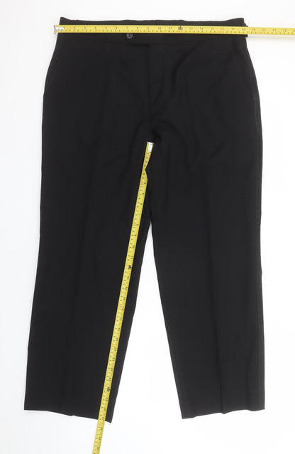 Taylor & Wright Men's Black 36S Dress Pants Trousers Classic Fit