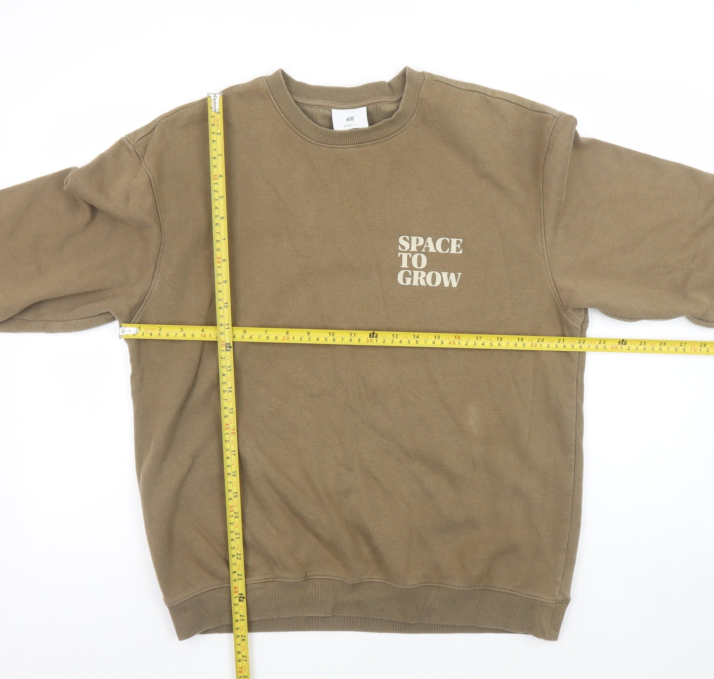 Mens UK Size M H&M Brown Pullover Sweatshirt