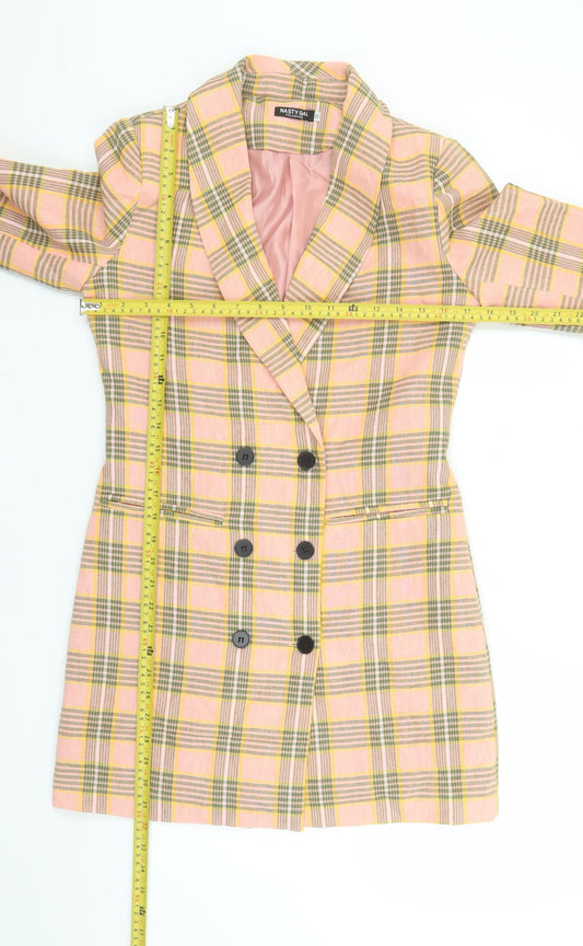 Womens UK Size 10 Nasty Gal Regular Pink Blazer